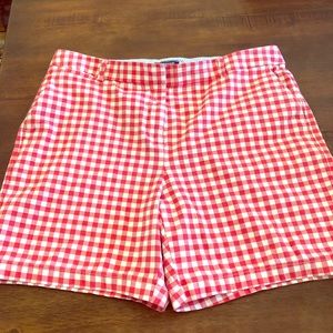 Lands End Red Gingham Shorts 18T